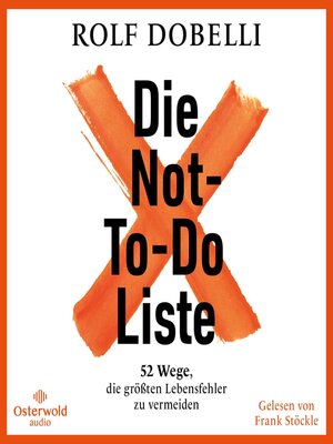 cover image of Die Not-To-Do-Liste